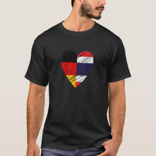 Camiseta Tailândia Alemanha Coração Bandeira Tailandesa Ban