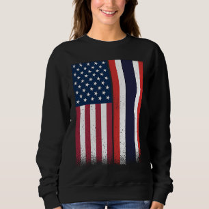Camiseta Tailândia Bandeiras Tailandesas Americanas Orgulho
