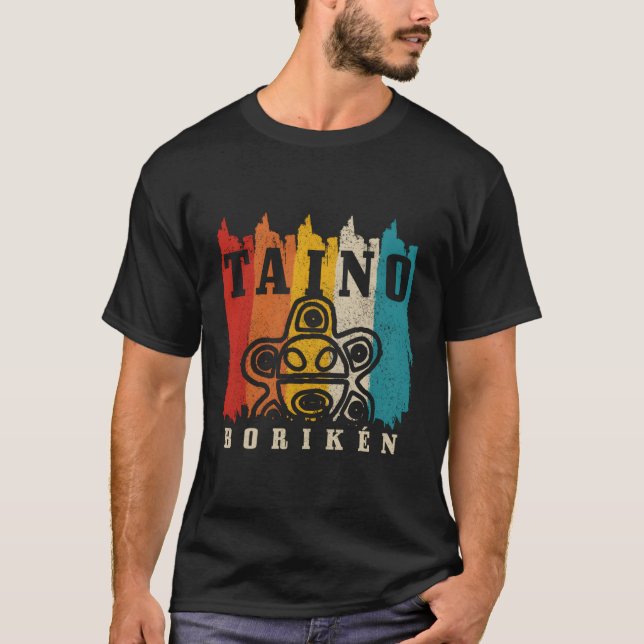 Camiseta Taino Boriken Sun Porto Rico Taina Boricua (Frente)