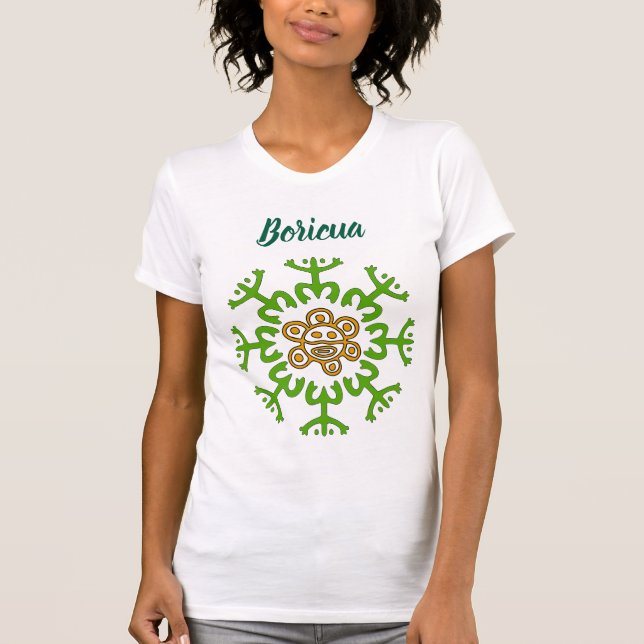 Camiseta Taíno Coquí Sun Wreath (Frente)