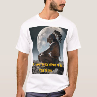Camiseta Taino Indian na lua olhando para a Terra