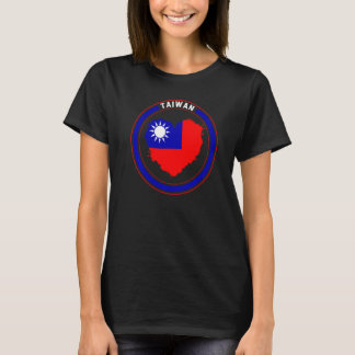 Camiseta Taiwan Bandeira de Taiwan Coração Apoio Chinês Tai