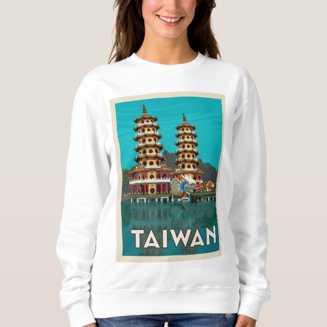 Camiseta Taiwan | Dragão E Pagodas De Tigre (Frente)