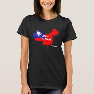 Camiseta Taiwan não é a China a oeste de Taiwan