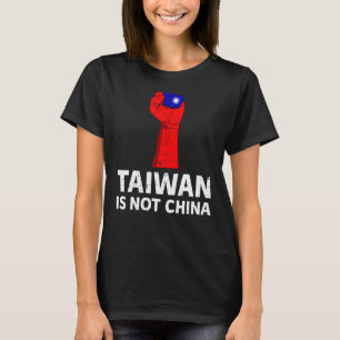 Camiseta Taiwan não é a China que levanta homens de bandeir