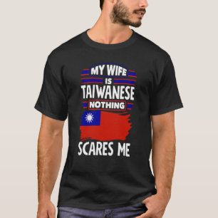 Camiseta Taiwan Taiwanês Bandeira de Taiwan Minha Mulher é