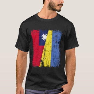 Camiseta Taiwan Ucrânia Meia Bandeira Taiwanesa Herança Ucr