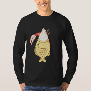Camiseta Taiyaki Fish Koi Fish Sorvete de Waffle Japonês