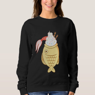 Camiseta Taiyaki Fish Koi Fish Sorvete de Waffle Japonês