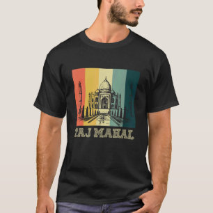 Camiseta Taj Mahal Retro Vintage Temple Da Índia Ásia