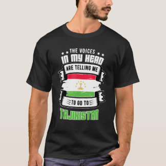 Camiseta Tajiquistão na minha cabeça