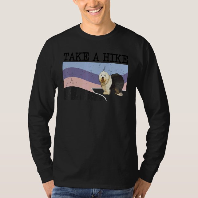 Camiseta Take A Hike Old English Sheepdog  Graphic Hiking (Frente)