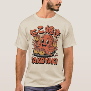 Camiseta Takoyaki Octopus - Comida de rua japonesa