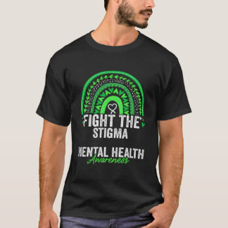 Camiseta Tal Health Awareness Month Leopard Rainbow Green R