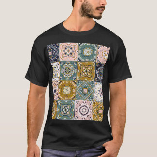 Camiseta Talavera Indian: Patchwork, Ethnic Mosaic.