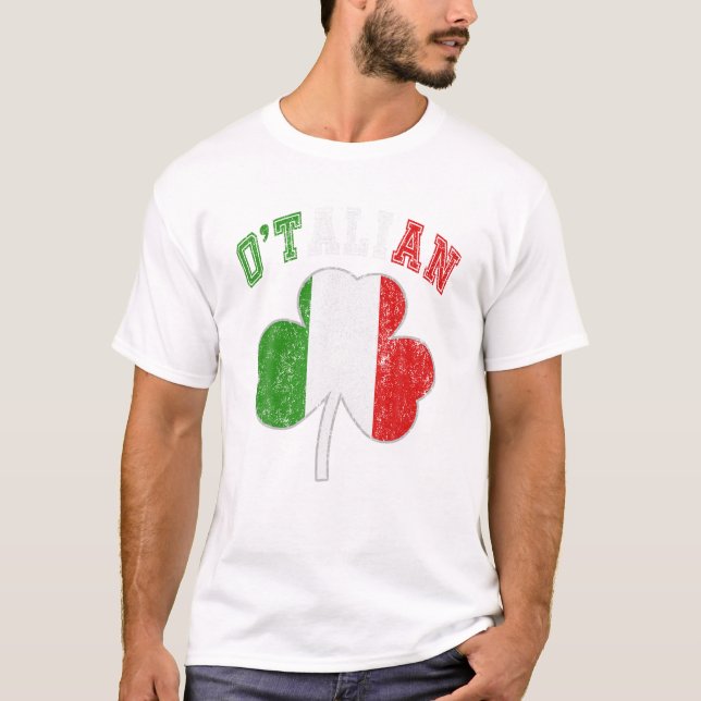 Camiseta talian St Patricks Day (Frente)