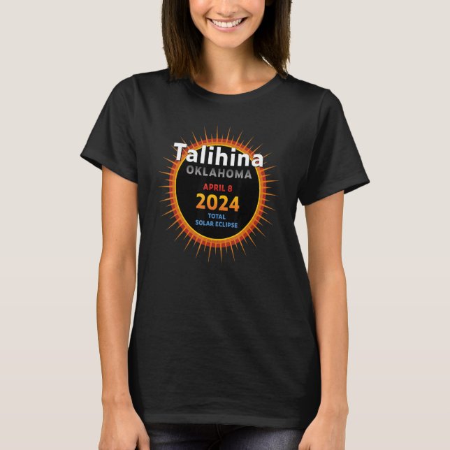 Camiseta Talihina Oklahoma OK Total Eclipse Solar 2024 2 (Frente)