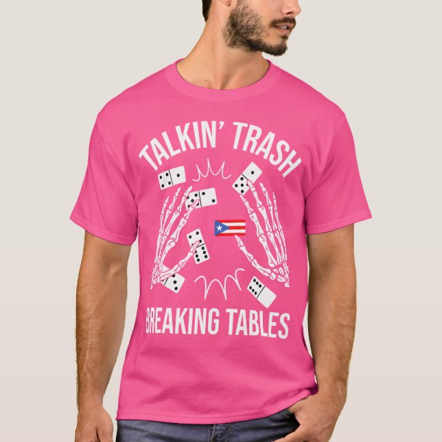 Camiseta Talking Trash Breaking Tables - Dominoes Lover Dom (Frente)