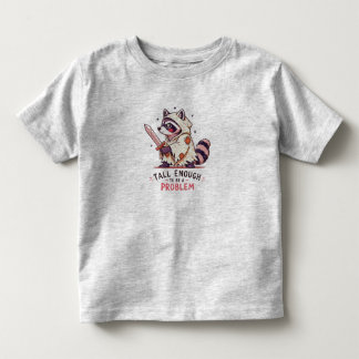 Camiseta Tall Enough to Be a Problem Funny Raccoon Cartoon