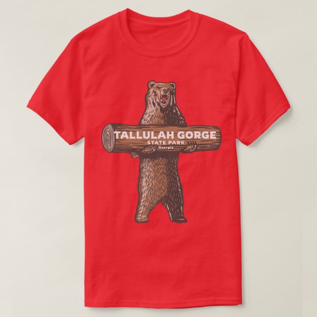 Camiseta Tallulah Gorge State Park Georgia GA Bear Vacation (Frente do Design)