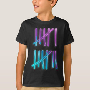 Camiseta Tally Marks 67 Meme Colorido Contando 6 7 Brainrot