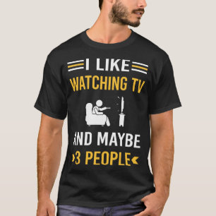 Camiseta Talvez 3 Pessoas assistindo TV