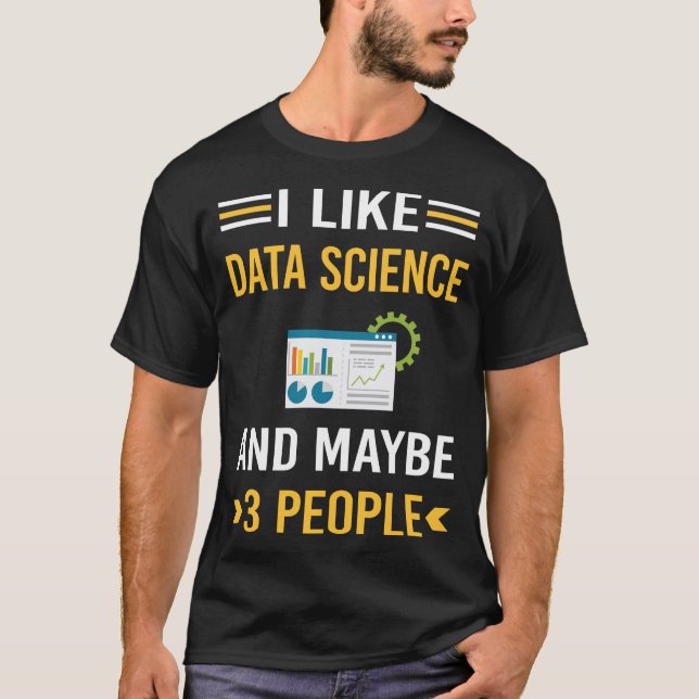Camiseta Talvez 3 Pessoas Data Science (Frente)