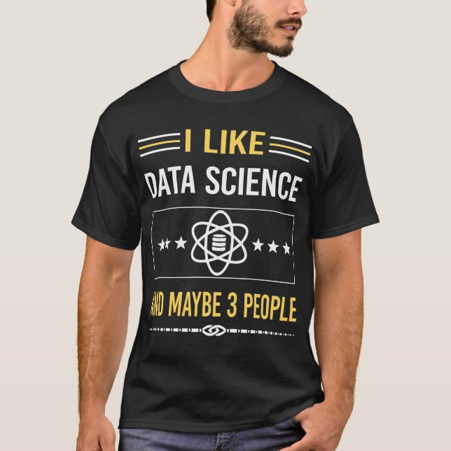 Camiseta Talvez 3 Pessoas Data Science (Frente)
