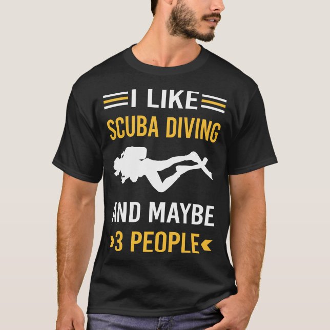 Camiseta Talvez 3 Pessoas Scuba Merging Diver (Frente)