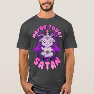 Camiseta Talvez hoje, Satã, eu corte o gráfico do Baphomet 