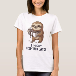 Camiseta Talvez Preciso De Café Mais Tarde - Humor Lenta
