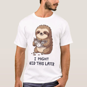 Camiseta Talvez Preciso De Café Mais Tarde - Humor Lenta