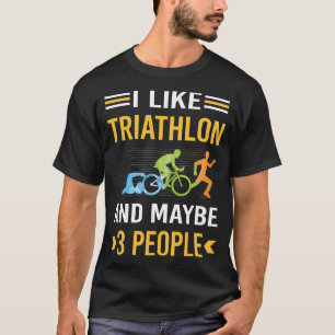 Camiseta Talvez três Pessoas Triathlon Triathlete
