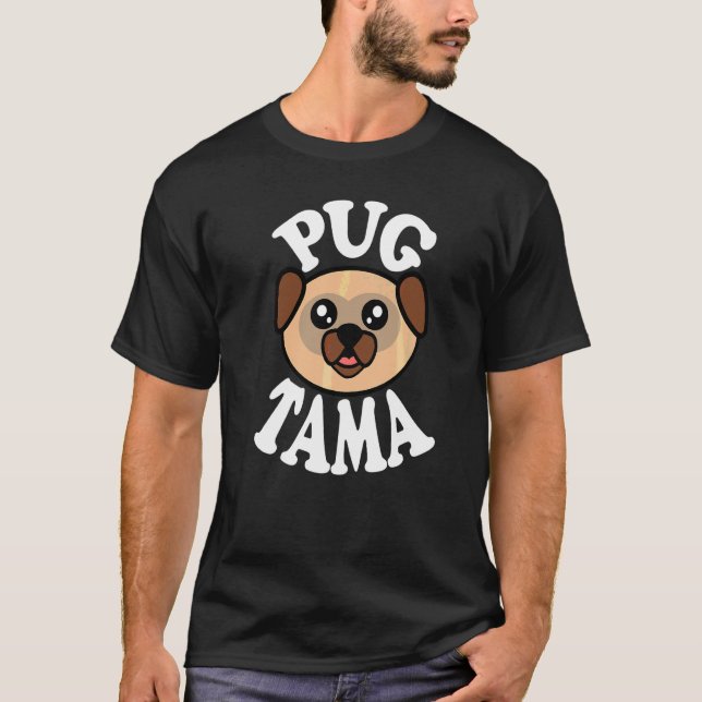 Camiseta Tama de Pug Fofo Masculino (Frente)