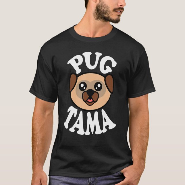 Camiseta Tama de Pug Fofo Masculino (Frente)