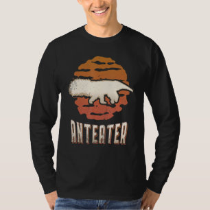 Camiseta Tamanduá Vintage Retro Clássico Animal Pôr do Sol