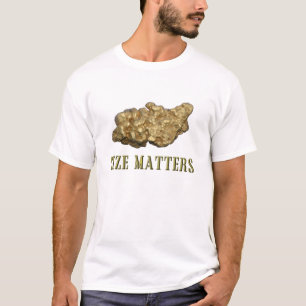 Camiseta Tamanho da pepita Dourado que sonda filtrando as