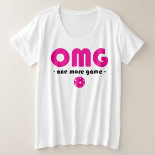 Camiseta Tamanho de adição Pickleball Mais um Jogo Branco /