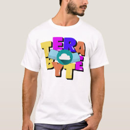 Camiseta Tamanho de armazenamento de dados em terabyte
