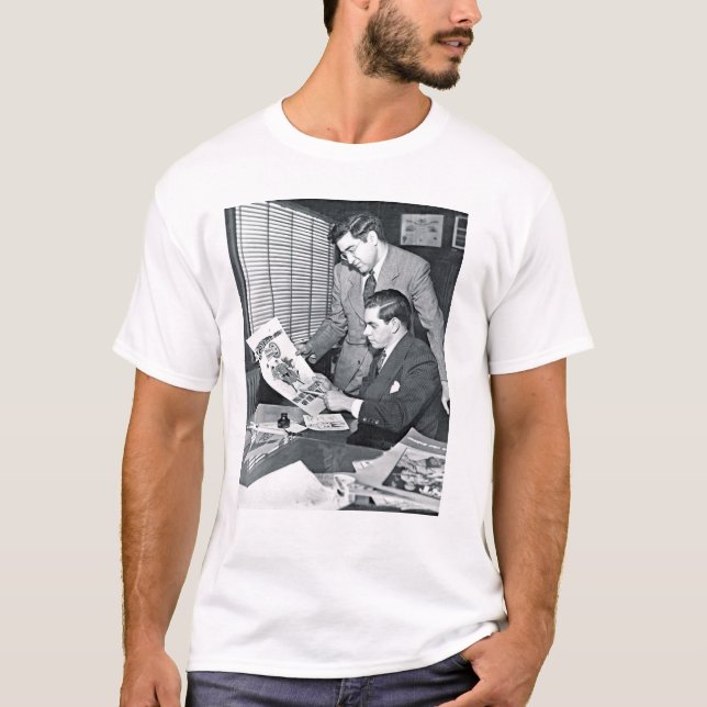 Camiseta tamanho de revista em quadrinhos de 1939 (Frente)