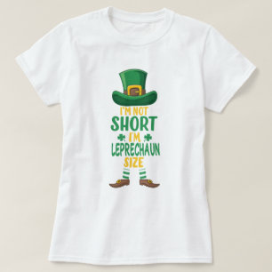 Camiseta Tamanho do duende não Dia de São Patrício curto