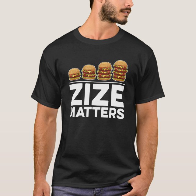 Camiseta Tamanho Importa Para Hambúrguer (Frente)