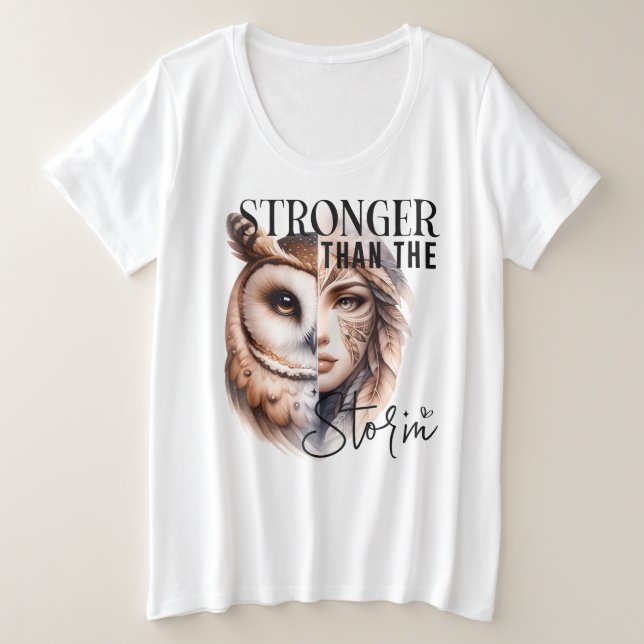 Camiseta Tamanho Mais -T-Camisa (Frente do Design)