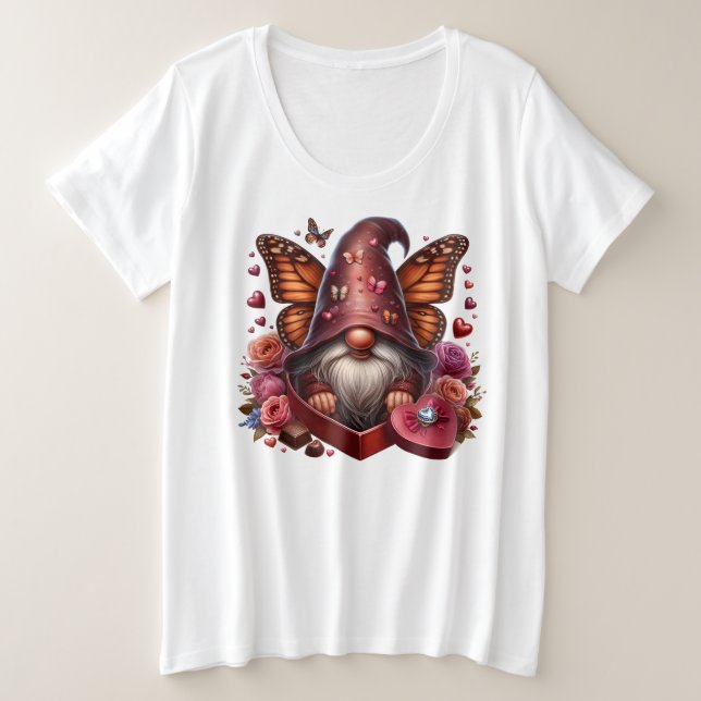 Camiseta Tamanho Mais -T-Camisa (Frente do Design)
