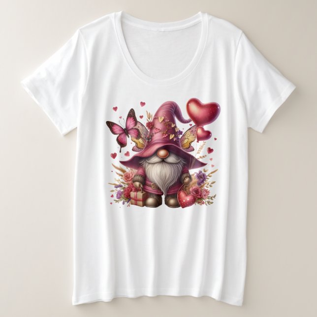 Camiseta Tamanho Mais -T-Camisa (Frente do Design)