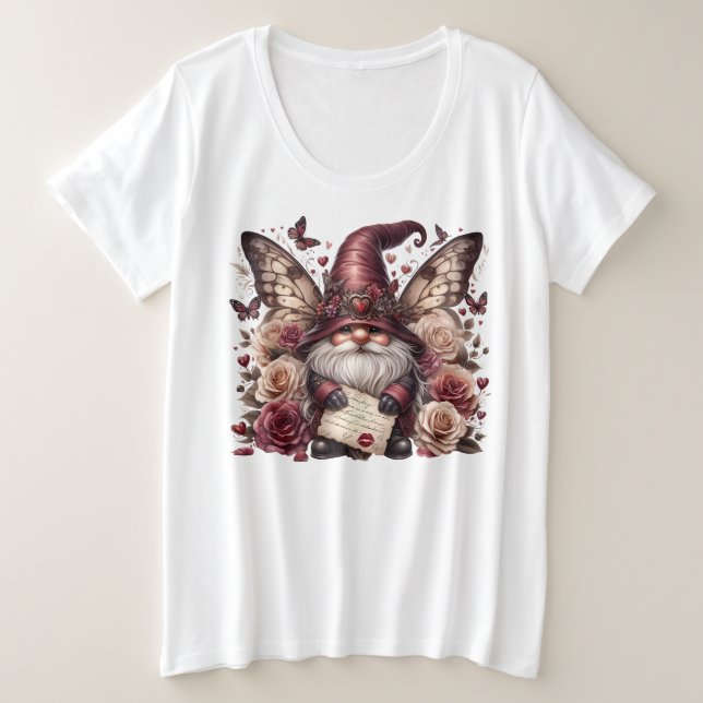 Camiseta Tamanho Mais -T-Camisa (Frente do Design)