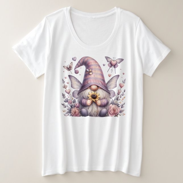 Camiseta Tamanho Mais -T-Camisa (Frente do Design)