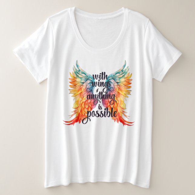 Camiseta Tamanho Mais -T-Camisa (Frente do Design)