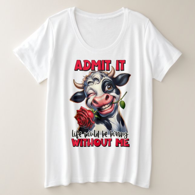 Camiseta Tamanho Mais -T-Camisa (Frente do Design)