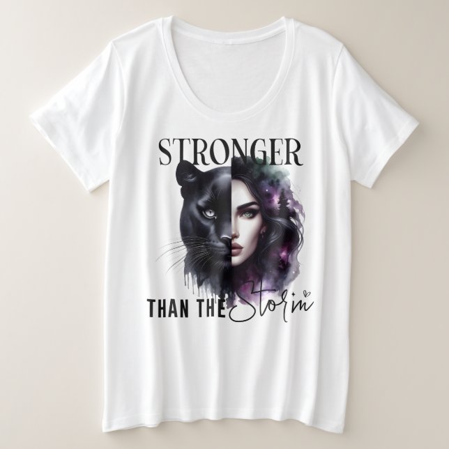 Camiseta Tamanho Mais -T-Camisa (Frente do Design)